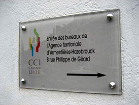 plaque d'inauguration plexi