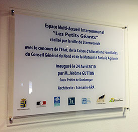 plaque d'inauguration margard