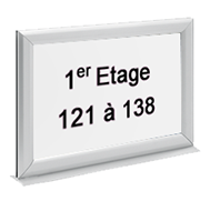 Plaques de signalétiques pour porte Visu-Clic